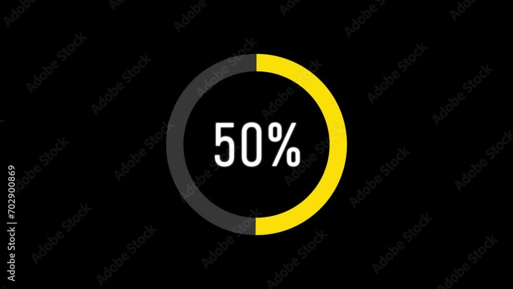 Aufkleber circle loading animation. process loading bar, gradient color rotating ring spinning with 0 to 100 %