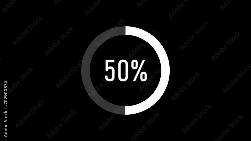 Aufkleber circle loading animation. process loading bar, gradient color rotating ring spinning with 0 to 100 %