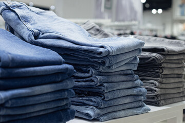 Jeans. Clothing store. Consumerism. Textile industry. Retail trade