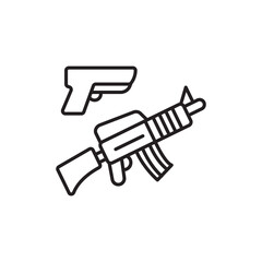 weapon icon, simple design for graphics, logos, websites, social media, UI, mobile apps, EPS10