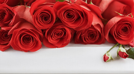 Background with red roses. AI
