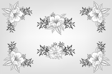 Floral Flower Foliage Arrangement Wreath