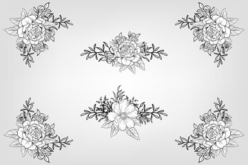 Floral Flower Foliage Arrangement Wreath