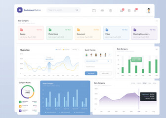 UI UX Infographic dashboard. UI design with graphs, charts and diagrams. Web interface template - obrazy, fototapety, plakaty