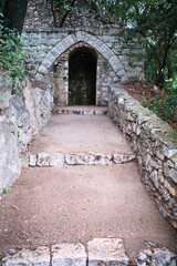 The arched entrance to the ancient fortress