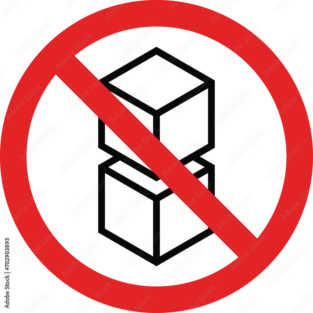 Poster do not stack icon . do not stack packaging mark icon isolated on white background
