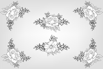 Floral Flower Foliage Arrangement Wreath