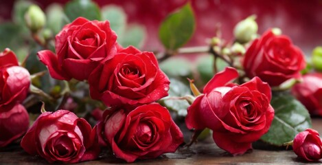 Obraz premium red roses bouquet