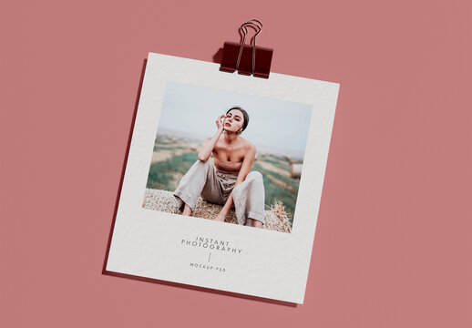 Portrait Instant Photo Mockup