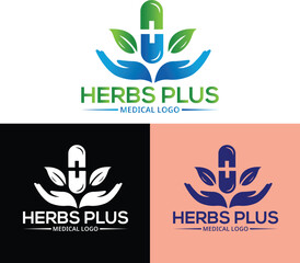 Medical Logo Design (Herbs Plus) 