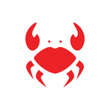 crab lips logo design vector image