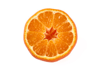 Ripe tangerines, isolated on a white background.