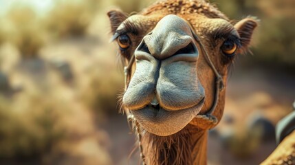 a close up of a camel's face with it's mouth open and it's tongue hanging out.