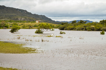 Lake in the village of Lapinha da Serra in the state of Minas Gerais in Brazil.
This lake was formed by an electric power company to generate energy for the region. But its scenic beauty attracts tour