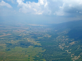Aerial view of Central Bulgaria