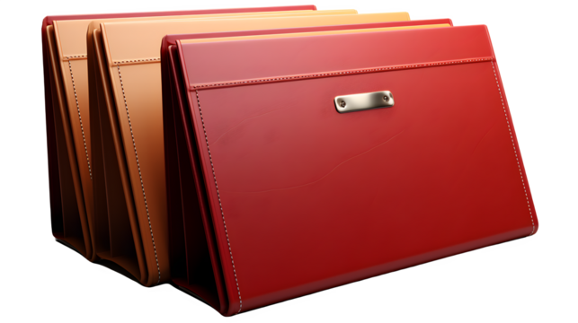 Office file holders PNG, Transparent background file organizer, Desk organization graphic, Document storage icon, Workplace accessories image, Office bag PNG, Professional carryall illustration