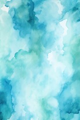 Fototapeta na wymiar Turquoise Blue watercolor abstract background
