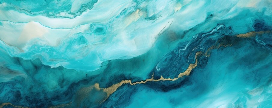 Turquoise blue marble texture and background