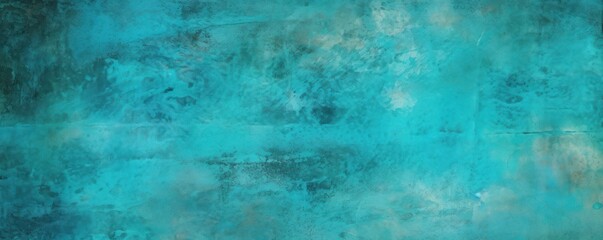 Fototapeta na wymiar Turquoise Blue background on cement floor texture