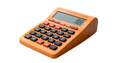 Calculator PNG, Mathematical tool graphic, Transparent background calculator, Office equipment icon, Digital calculation device image, Portable computing file, Electronic calculator illustration