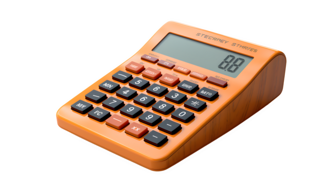 Calculator PNG, Mathematical tool graphic, Transparent background calculator, Office equipment icon, Digital calculation device image, Portable computing file, Electronic calculator illustration