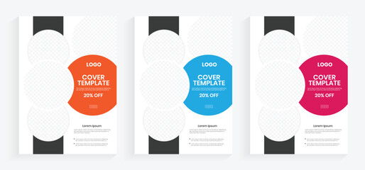 Brochure template a4 front page layout, corporate business marketing book cover layout, company identity brochure, sell sheet graphics collection - obrazy, fototapety, plakaty
