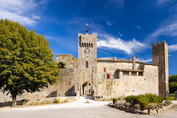 Fototapeta na wymiar Larressingle on route to Santiago de Compostela, departement Gers, Occitanie, France
