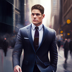 Fototapeta premium businessman in a city
