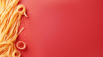 National Spaghetti Day banner template. with lots of empty copy space for text. Generative AI