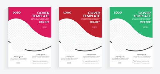 Brochure template a4 front page layout, corporate marketing book cover set layout, New identity brochure, sell sheet, annual report customizable template