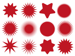 Fototapeta premium set of red stars