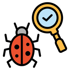 Bug Tracking Icon Element For Design