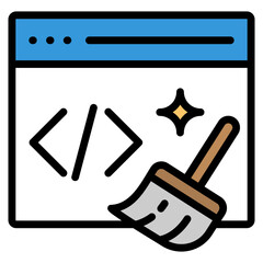 Clean Code Icon Element For Design