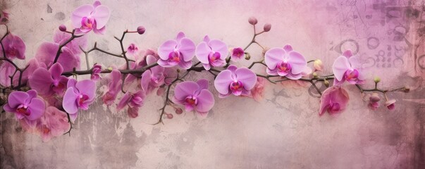 Textured orchid grunge background