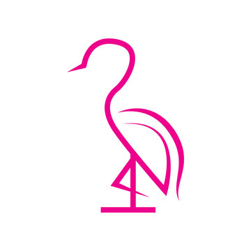 stork lake logo design vector image