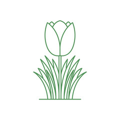 feminine tulip logo design vector image