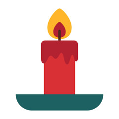 Christmas candle icon.