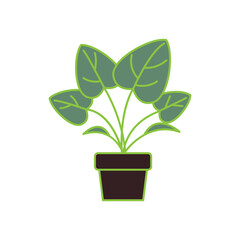 love leaf plant logo design vector image