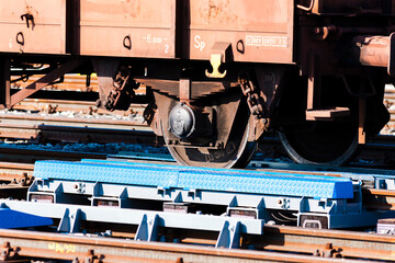 Railway tracks in station Zilina, Slovakia