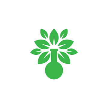 herbal science logo design vector image