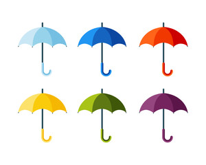 Fototapeta na wymiar Umbrella icon set. Umbrella vector illustration