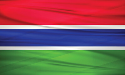 Illustration of Gambia Flag and Editable Vector of Gambia Country Flag