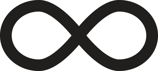 Infinity symbol icon isolated on white background . Vector illustration
