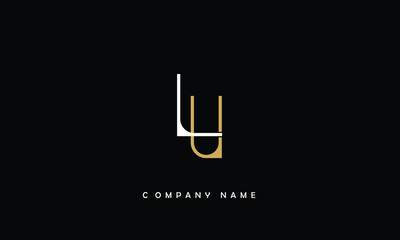LU, UL, L, U Abstract Letters Logo monogram