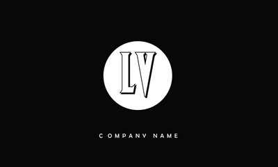 Obraz premium LV, VL, L, V Abstract Letters Logo Monogram