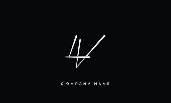 LV, VL, L, V Abstract Letters Logo Monogram