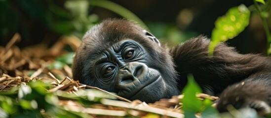 Gorilla infant rest