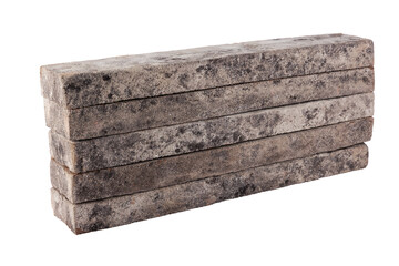 Fototapeta premium Stack of bricks isolated on the white background