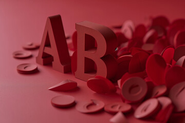 AB Blood type - obrazy, fototapety, plakaty