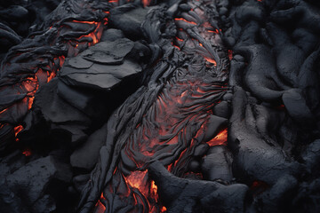 aa type of rough jagged lava found in volcanic area 